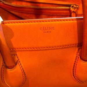 Celine Phantom Bullhide Calfskin Orange Large